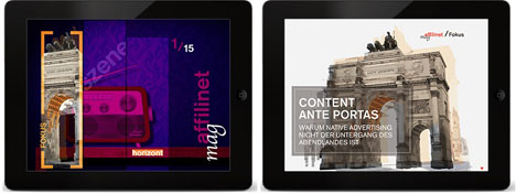 affilinet launcht Tabletmagazin - Screenshot der ersten Ausgabe von 'affilinet mag' (Quelle: affilinet)
