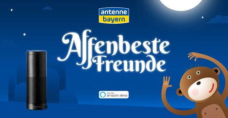 Antenne Bayern startet Alexa Skill mit Gute-Nacht-Geschichten - Bei der Entwicklung der Skills für den cloudbasierten Sprachdienst Alexa erhält Antenne Bayern Unterstützung von der Digitalagentur Nuuk aus Hamburg (Foto: 2018 Antenne Bayern)