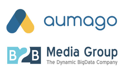 (Logos: B2B Media Group, Aumago)