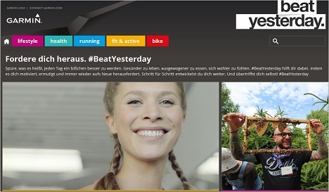 Das Onlinemagazin '#BeatYesterday' ist ein Teil des Marketing-Mixes (Foto: Screenshot)
