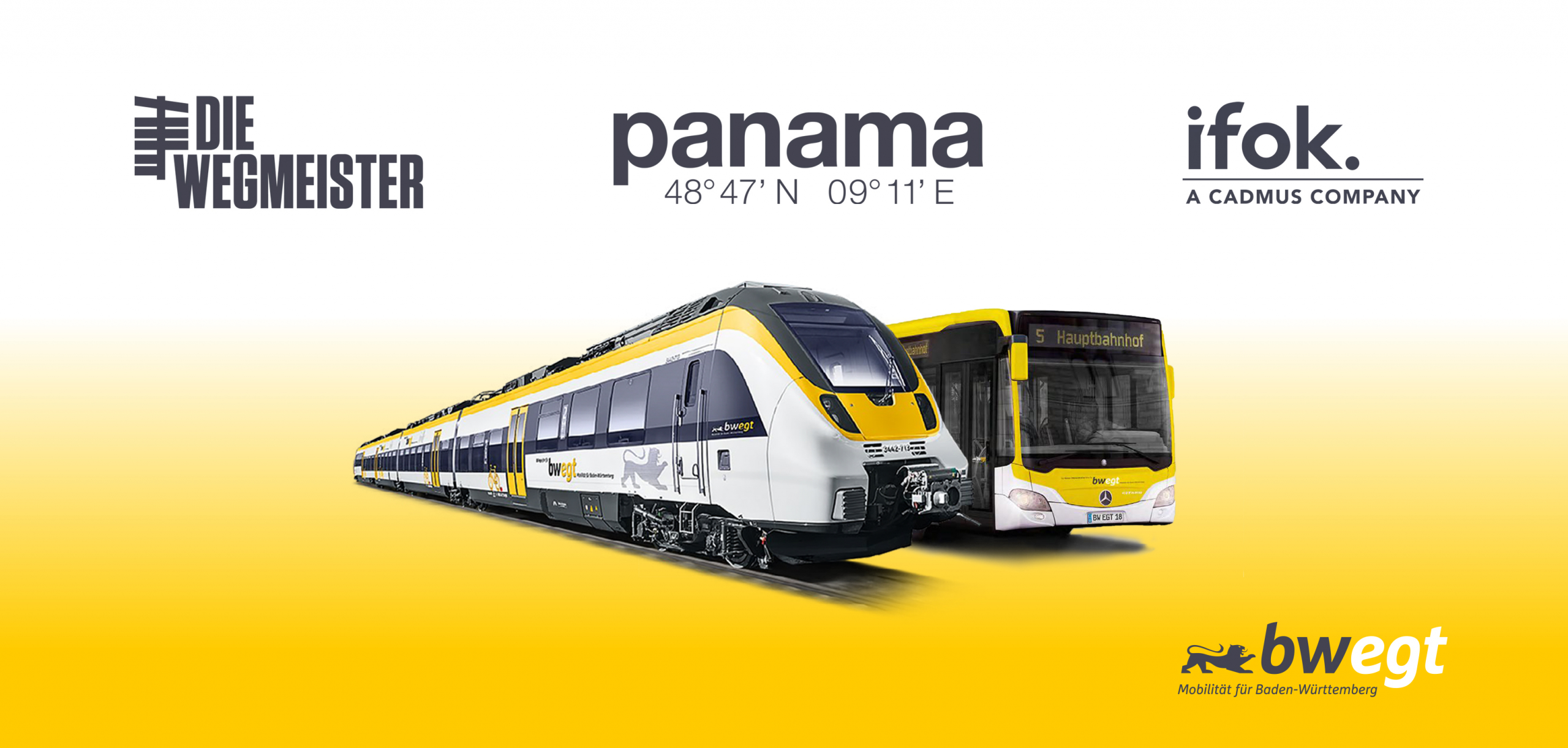 Panama wird Mobilitätsmarke bwegt weiterentwickeln - Den Kommunikations-Etat von bwegt gewinnen Panama, die wegmeister und ifok als Bietergemeinschaft - Foto: Panama