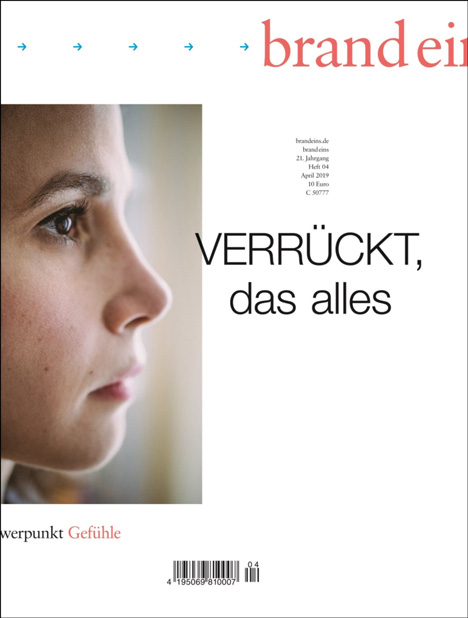 Cover des Monats April 2019: 'brand eins' im Gefühlschaos - Cover des Monats April 2019: 'brand eins' 4/2019