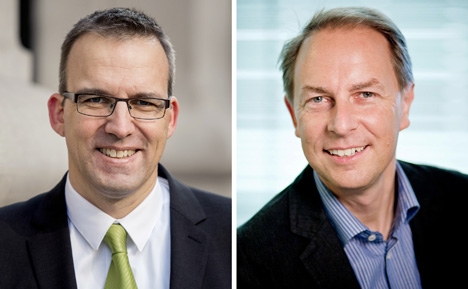 v.l. Chris Melzer und Christian Rwekamp (Foto: dpa Deutsche Presse-Agentur GmbH/Justin Lane, Michael Kappeler)