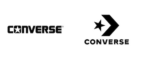 Links das alte Logo mit Stern im "O", rechts das neue (Foto: Converse) 