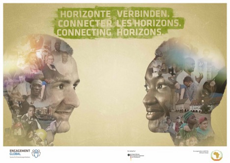 ressourcenmangel unterstützt die Deutsch-Afrikanische Jugendinitiative - ressourcenmangel hat für die Deutsch-Afrikanische Jugendinitiative (DAJ) eine Kampagne unter dem Claim 'Horizonte verbinden – connecter les horizons - connecting horizons' entwickelt (Foto: ressourcenmangel)