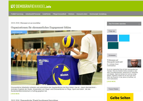 Andreas Knaut launcht Plattform zum demografischen Wandel - Screenshot von Demografiewandel.info