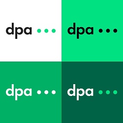 dpa-Logo mit drei neuen Grntnen