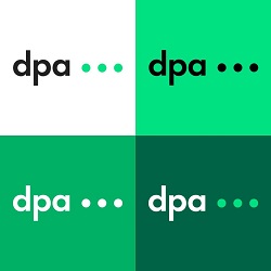 dpa stellt neues Corporate Design vor - dpa-Logo mit drei neuen Grüntönen