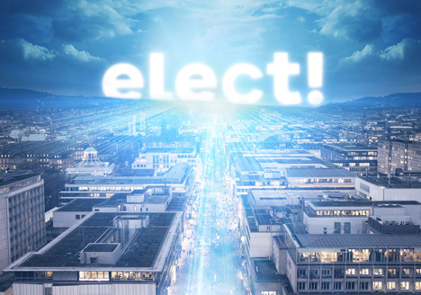fischerAppelt entwickelt mit Messe Stuttgart e-Mobilitätsinitiative elect! - Dynamisch: das Keyvisual der Intitiative elect! (Bild: (c)_PR