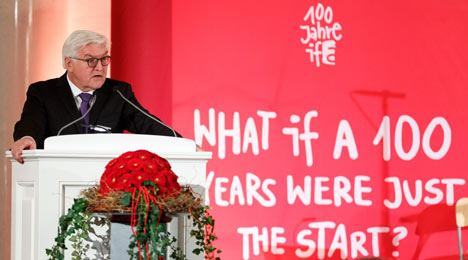 Der Festakt zum 100. Geburtstag des Instituts fr Auslandsbeziehungen am 10. Januar wurde von Bundesauenminister Frank-Walter Steinmeier erffnet; Bjrn Hnssler/bopicture