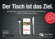 Fhain Ideas realisiert Kampagne für Reservierungs-App Open Table -