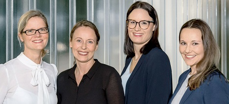 fischerAppelt gibt Healthcare-Unit neue Struktur - (v.l.) Sabine Reinstädler, Corinna Schubert, Eva Pauli und JulianePetzold (Foto: fischerAppelt)