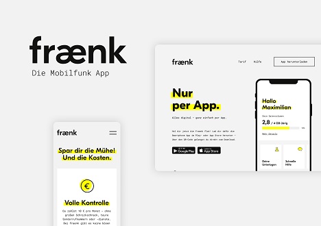 denkwerk greift der neuen Mobilfunk-Marke fraenk bei der Markeneinfhrung unter die Arme. (Bild: denkwerk GmbH, fraenk)