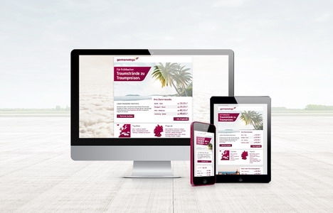 Plan.Net fliegt auf Germanwings - Newslettering und Mailings für Germanwings (Foto: Plan.Net)
