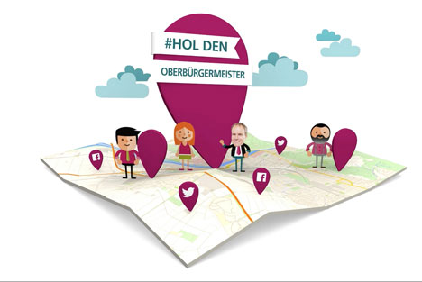 Die Plattform #HolDenOberbuergermeister wurde via PR, Digital, Social Media, Events, lokalen Printanzeigen und OOH-Plakaten in Heidelberg beworben (Foto: Razorfish)