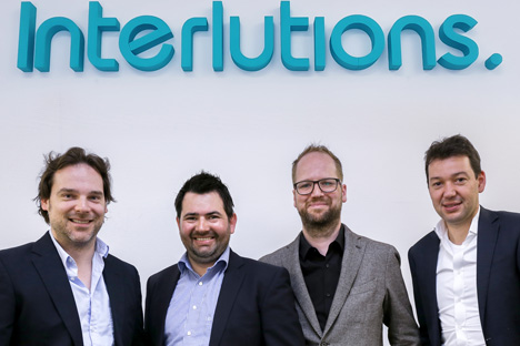 Interlutions übernimmt Digitalagentur Kuborgh - Steuern gemeinsam auf Wachstumskurs: Christian Schmidt, Till Kubelke, Jan van Randenborgh, Eric Meurers (v.l.n.r.) (Foto: Interlutions GmbH)