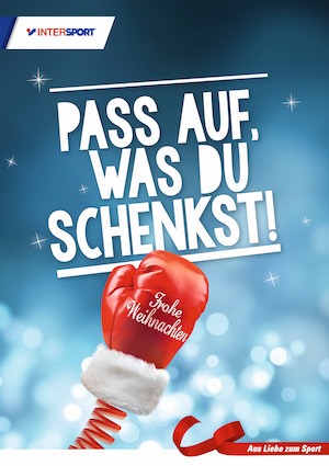 Pass auf, was du schenkst: Intersport und Glanzer + Partner rollen Weihnachtskampagne im Kino aus - Wintersport wirbt zu Weihnachten in Deutschland und Österreich (Foto: Ganzer + Partner)