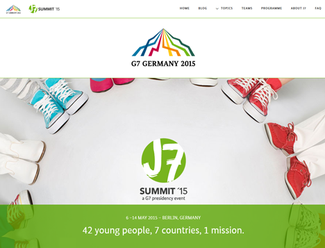 Fr die Jugendkonferenz erstellte WeDo Website j7summit.org (Foto: We Do)