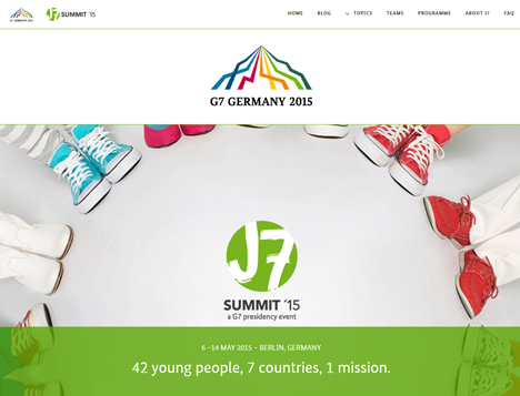 We Do betreut die internationale Jugendkonferenz J7 Summit - Für die Jugendkonferenz erstellte WeDo Website j7summit.org (Foto: We Do)