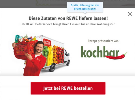 kochbar.de-Nutzer knnen die Zutaten fr die Rezepte knftig direkt ber den Rewe-Lieferservice online bestellen (Foto: kochbar.de)