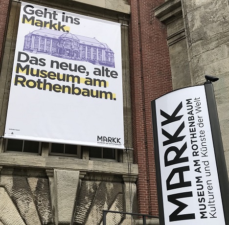 "Geht ins MARKK" heit es auf den Plakaten, die ab sofort in Hamburg fr das Museum am Rothenbaum werben (Foto: Yvonne Wodzak)