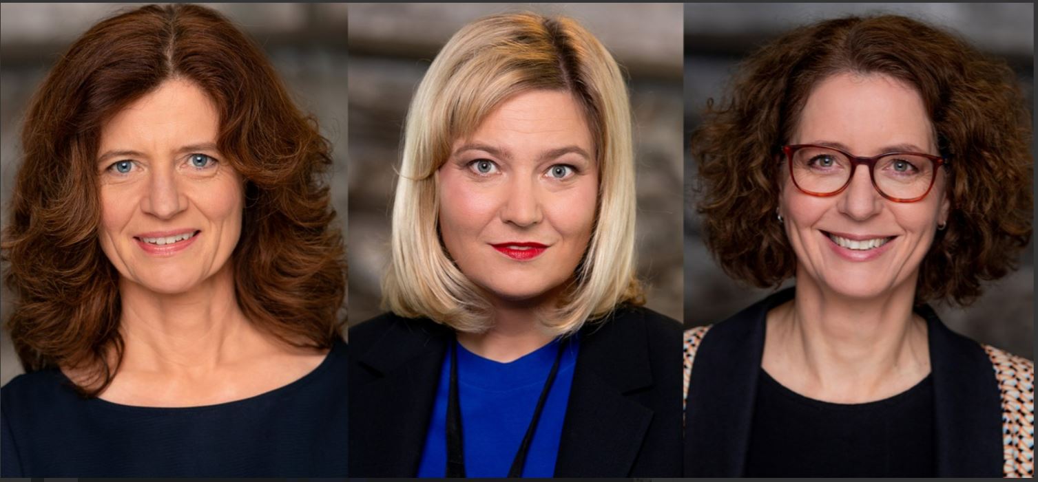 Andrea Barthlmy, Sabine Mller und Anna-Mareike Krause sind ab 1. Januar 2022 als ARD-Sprecherinnen im Einsatz - Foto: RBB/Gundula Krause