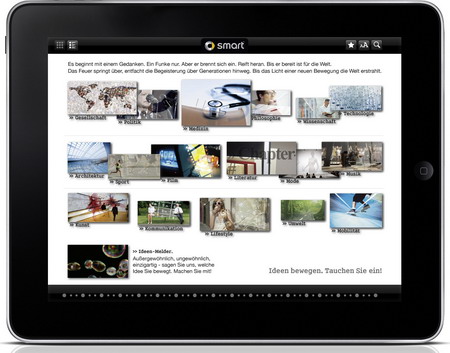smart startet interaktives E-Book auf dem iPad -