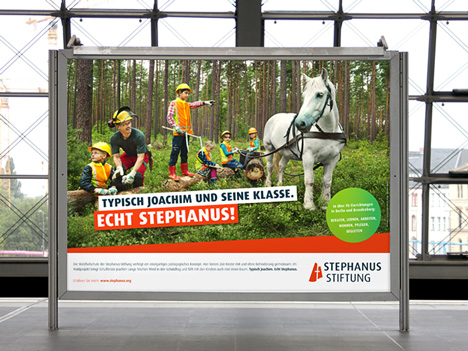 Die von kakoii entwickelte Imagekampagne der Stephanus Stiftung luft seit Juli in Berlin und Brandenburg (Foto: kakoii)