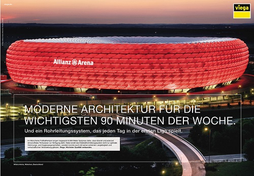 Viega konstruierte fr die Allianz Arena ein Rohrleitungssystem (Foto: thjnk)