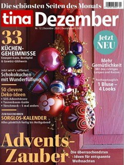 Bauer startet Monatsmagazin für die Marke 'tina' - 'tina Dezember' erscheint mit 73.000 Exemplaren.