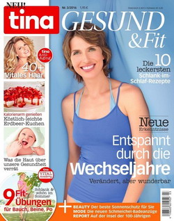 Aus 'tina Schlank & Gesund' wird 'tina Gesund & Fit' - 'tina'-Gesundheitsmagazin mit neuem Namen und neuem Layout