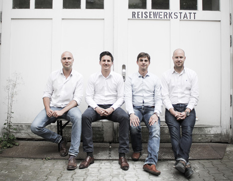 Grnder-Quartett: v.l. Nils Brosch, Bastian Bckenhser, Mathias Zeitler und Robert Anders (Foto: Travelcircus GmbH)