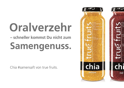 true fruits startet seine erste deutschlandweite Out-of-Home-Kamapagen mit sexuellen Anspielungen (Fotos: true fruits)