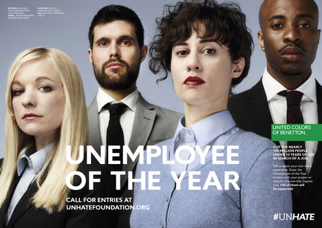 Benetton startet weltweite Kampagne 'Unemployee of the Year' -