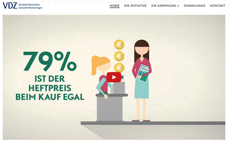 VDZ mit zwei neuen Kampagnen (Foto: Screenshot von www.presse-verkauft.de)