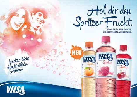 Vilsa Spritzer ist seit April 2015 in drei Sorten im Handel (Foto: BrawandRieken) 